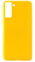 Силиконовый чехол для Samsung Galaxy S21 Plus матовый желтый