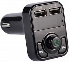 FM-трансмиттер B3, Bluetooth, 2 USB AUX пластик чёрный