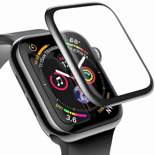 Противоударное стекло Apple Watch 41mm 5D черный