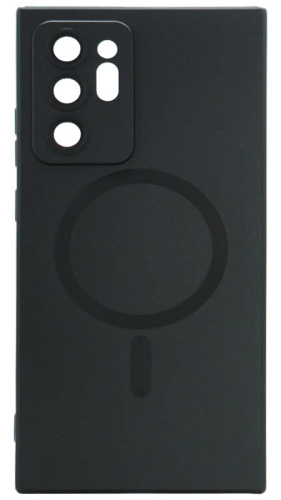 Силиконовый чехол для Samsung Galaxy Note 20 Ultra MagSafe с защитой камеры черный