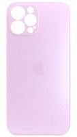 Силиконовый чехол для Apple iPhone 12 Pro Max матовое стекло розовый