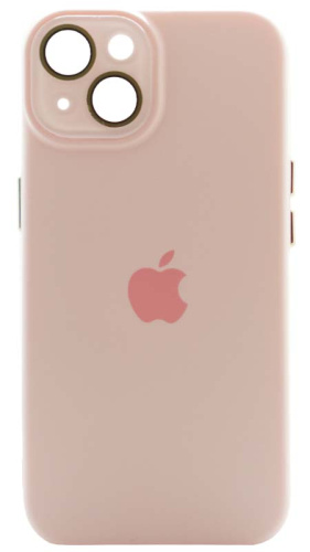 Силиконовый чехол для Apple iPhone 14 с закрытой камерой розовый