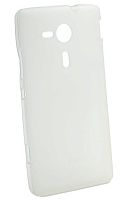Силикон Sony Xperia SP матовый бело-прозрачный