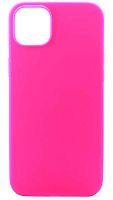 Силиконовый чехол Soft Touch для Apple iPhone 14 Plus без лого неоновый розовый