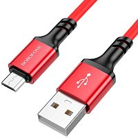 Кабель USB - микро USB Borofone BX83 Famous, 1.0м, 2.4A красный