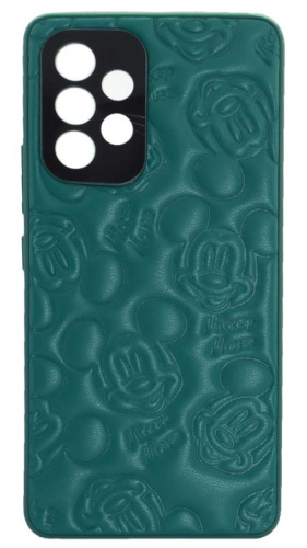 Силиконовый чехол для Samsung Galaxy A53/A536 3D Mickey зеленый