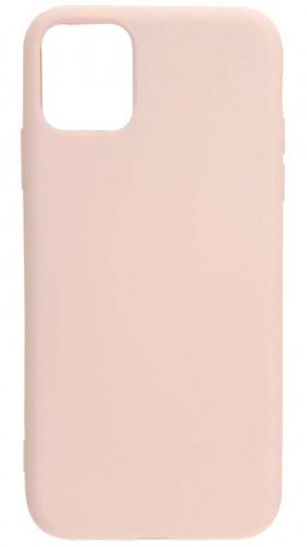 Силиконовый чехол Soft Touch для Apple iPhone 11 ультратонкий без лого бледно-розовый