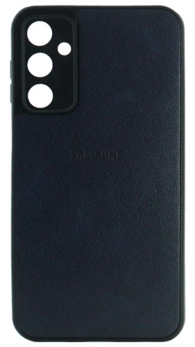 Силиконовый чехол для Samsung Galaxy A24/A245 кожа с лого синий