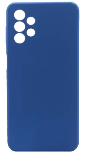 Силиконовый чехол Soft Touch для Samsung Galaxy A13/A135 с защитой камеры синий
