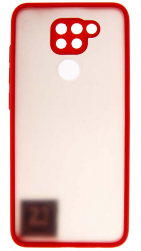 Силиконовый чехол для Xiaomi Redmi Note 9 хром красный