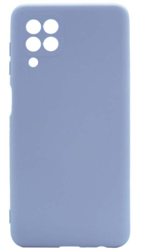 Силиконовый чехол Soft Touch для Samsung Galaxy A22/A225 с защитой камеры бледно-голубой