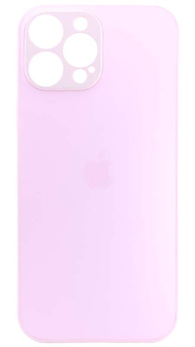 Силиконовый чехол для Apple iPhone 13 Pro Max матовое стекло розовый