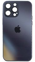 Силиконовый чехол для Apple iPhone 14 Pro Max стекло градиентное черный
