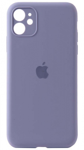 Силиконовый чехол Soft Touch для Apple iPhone 11 с защитой камеры лого лавандовый