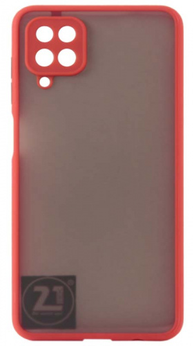Силиконовый чехол для Samsung Galaxy A12/A125 хром красный