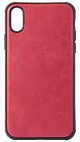 Силиконовый чехол для Apple iPhone X/XS кожа красный