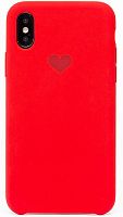 Задняя накладка Soft Touch Love для Apple iPhone X/XS красный