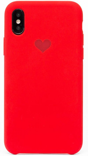 Задняя накладка Soft Touch Love для Apple iPhone X/XS красный