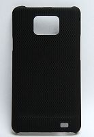 Накладка для Samsung i9100 Galaxy SII перфорированная черная