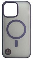 Силиконовый чехол для Apple iPhone 14 Pro Max Matte case с MagSafe фиолетовый