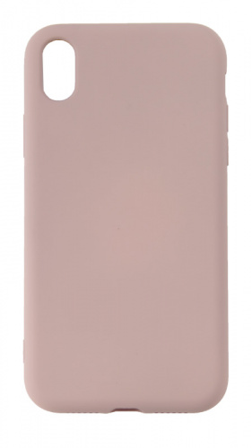 Силиконовый чехол Soft Touch для Apple iPhone XR ультратонкий без лого бледно-розовый