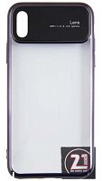 Задняя накладка для APPLE iPhone X/XS, Joyroom JR-BP433 Chi Hazel series, металл, глянцевая, черный