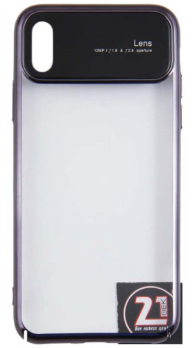 Задняя накладка для APPLE iPhone X/XS, Joyroom JR-BP433 Chi Hazel series, металл, глянцевая, черный