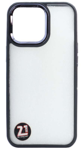 Силиконовый чехол для Apple iPhone 13 Pro прозрачное стекло черный