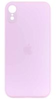 Силиконовый чехол для Apple iPhone XR матовое стекло розовый