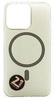 Задняя накладка MagSafe для Apple Iphone 15 Pro прозрачный серый