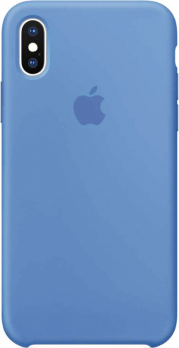 Задняя накладка Soft Touch для Apple iPhone X/XS голубой