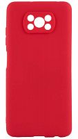 Силиконовый чехол для Xiaomi Poco X3 матовый красный