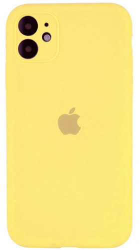 Силиконовый чехол Soft Touch для Apple iPhone 11 с защитой камеры лого желтый