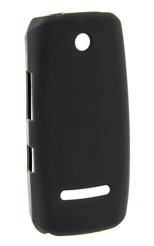 Силикон Nokia Asha 305 матовый черный