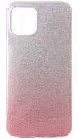 Силиконовый чехол Glamour для Apple iPhone 12 Pro Max розовое серебро