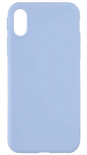 Силиконовый чехол для Apple Iphone X/XS плотный матовый голубой