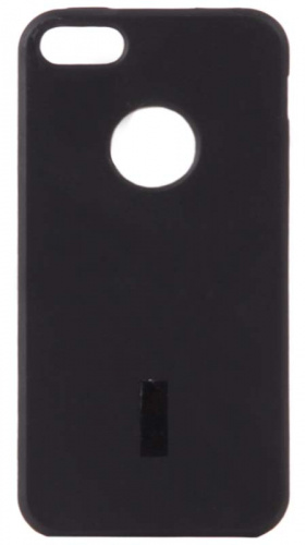 Силиконовый чехол Cherry для APPLE iPhone 5/5S (чёрный)+Пленка