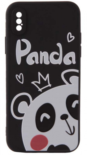 Силиконовый чехол для Apple iPhone X/XS борт с рисунками Panda