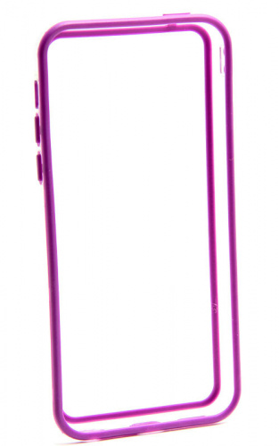 Бампер для iPhone 5C (фиолетовый с прозрачной вставкой)