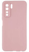 Силиконовый чехол для Huawei Honor 30S матовый бледно-розовый