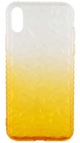 Силиконовый чехол для Apple iPhone X/XS Кристалл градиент желтый