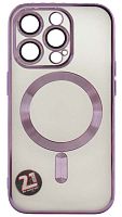 Силиконовый чехол Anyland для Apple iPhone 14 Pro magsafe фиолетовый