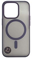 Силиконовый чехол для Apple iPhone 14 Pro Matte case с MagSafe фиолетовый