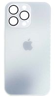 Силиконовый чехол для Apple iPhone 13 Pro стекло градиентное белый