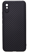 Силиконовый чехол для Xiaomi Redmi 9A карбон черный