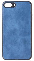 Силиконовый чехол для Apple iPhone 7 Plus/8 Plus кожа голубой