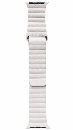Ремешок на руку для Apple Watch 42-44mm кожа с магнитом белый