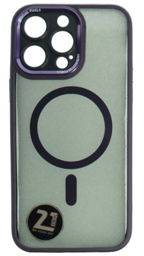 Силиконовый чехол для Apple iPhone 14 Pro Max Magsafe глянцевый фиолетовый