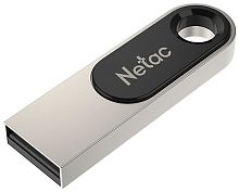 16GB флэш драйв Netac U278, USB 2.0, металл, серебряный, чёрная вставка
