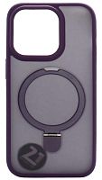 Силиконовый чехол для Apple iPhone 14 Pro Otter с подставкой фиолетовый